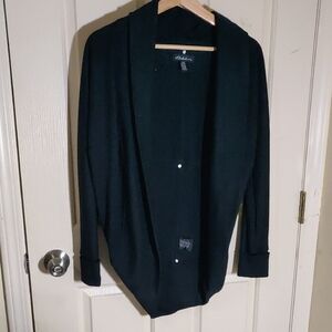 Seductions Black Women's Cardigan Sweater